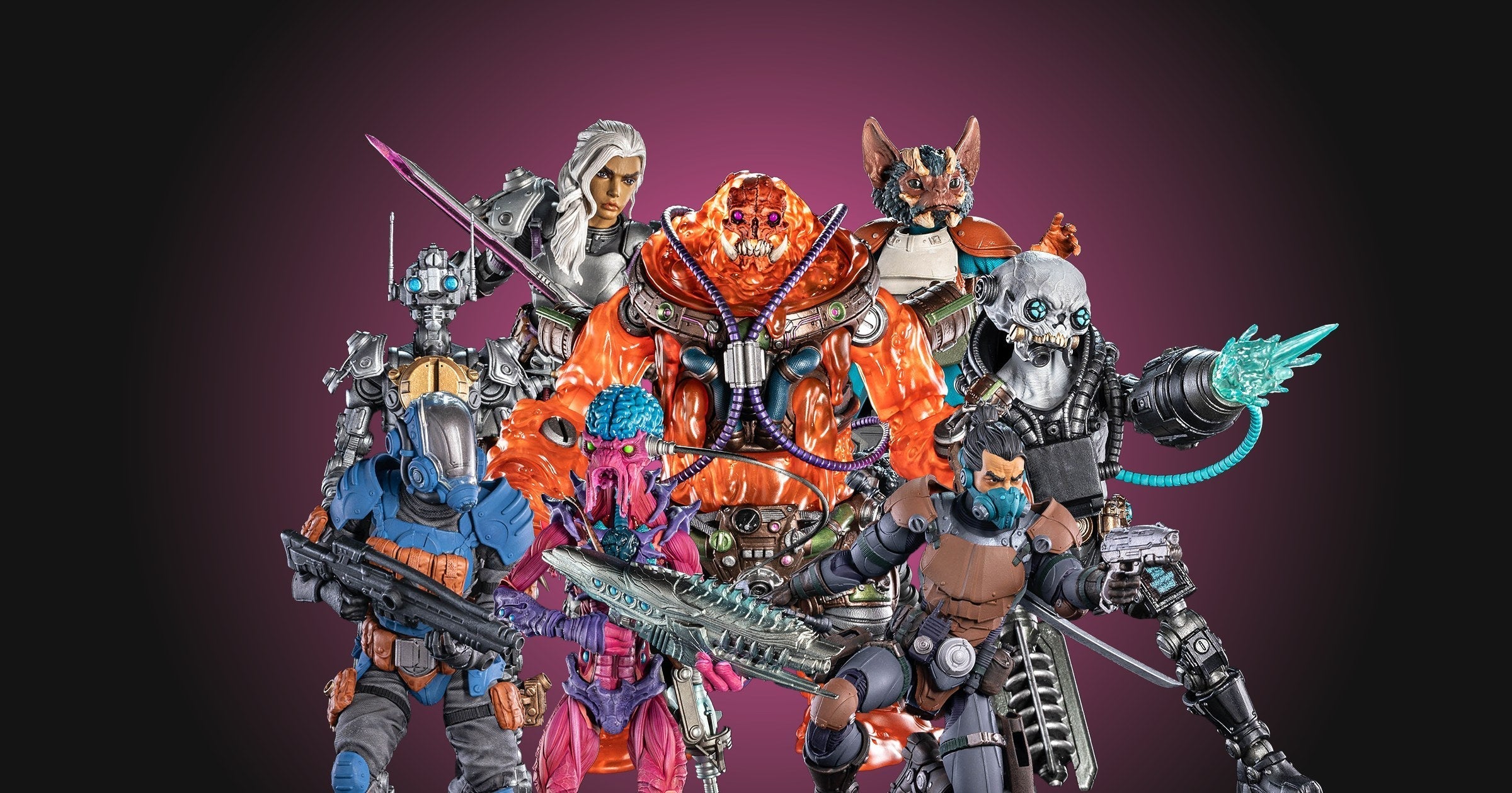 Cosmic Legions: Mortal Thorn, Book One — all 11 figures and accessory packs