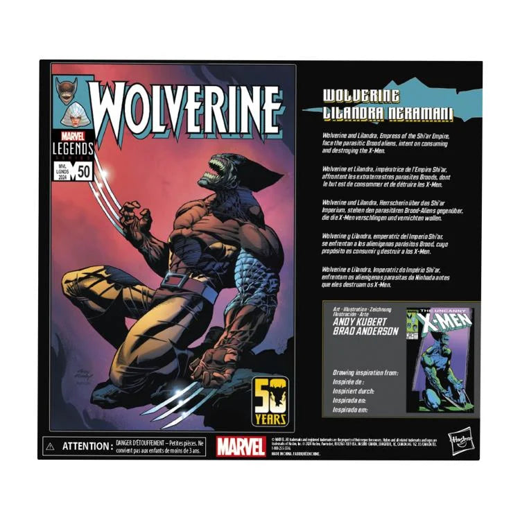 Wolverine 50th Anniversary Marvel Legends Wolverine and Lilandra Neramani Two-Pack