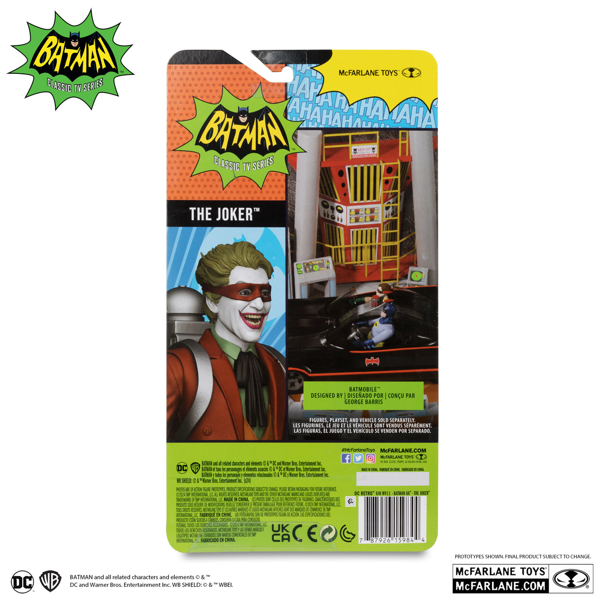 Retro Masked The Joker Figure Batman Classic TV Series McFarlane