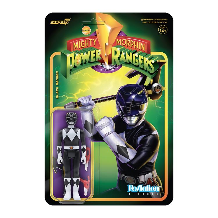 Mighty Morphin Power Rangers ReAction - Black Ranger Figure