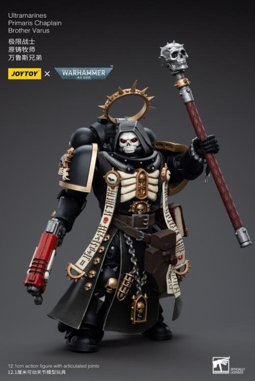 JOYTOY Warhammer 40K - Ultramarines Primaris Chaplain Brother Varus