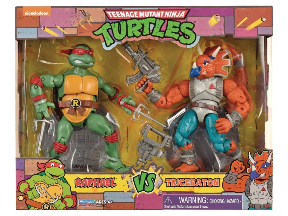 Teenage Mutant Ninja Turtles Classic - Raphael Vs. Triceraton Two-Pack