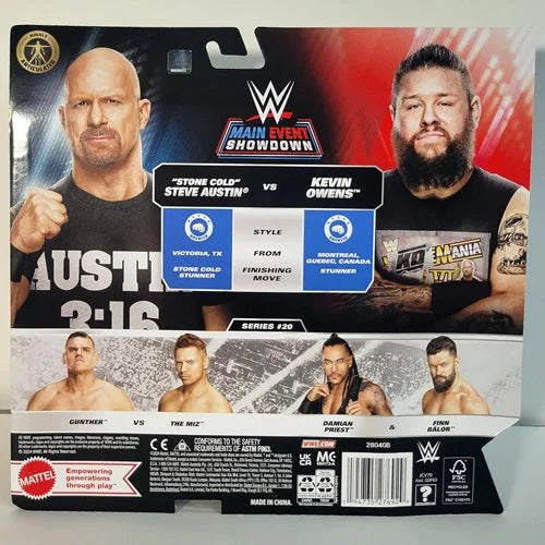 Kevin Owens Vs Stone Cold Steve Austin - WWE Main Event Series Showdown 2 Pack