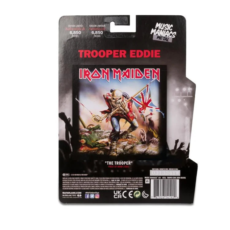 Music Maniacs Iron Maiden Trooper Eddie 6" Figure Limited Edition