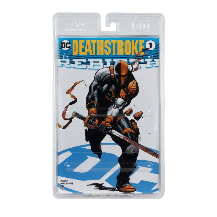 Deathstroke 7" Figure with Comic DC Rebirth Page Punchers McFarlane