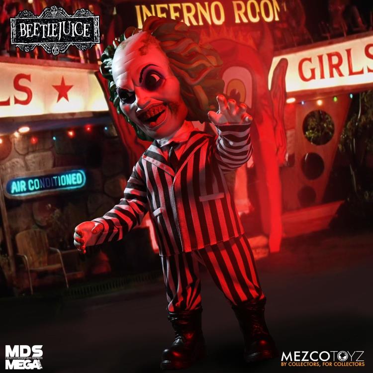 Mega Scale Talking Beetlejuice Beetlejuice Mezco Designer Series MDS