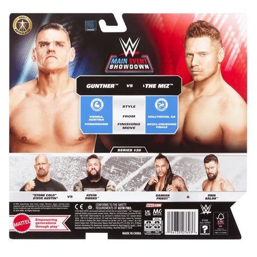 Gunther Vs The Miz - WWE Main Event Series Showdown Action Figure 2 Pack