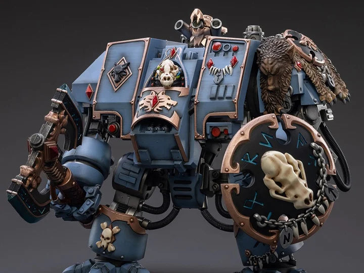 Warhammer 40K - Space Marines Space Wolves Venerable Dreadnought Brother Hvor 1/18 Scale Figure