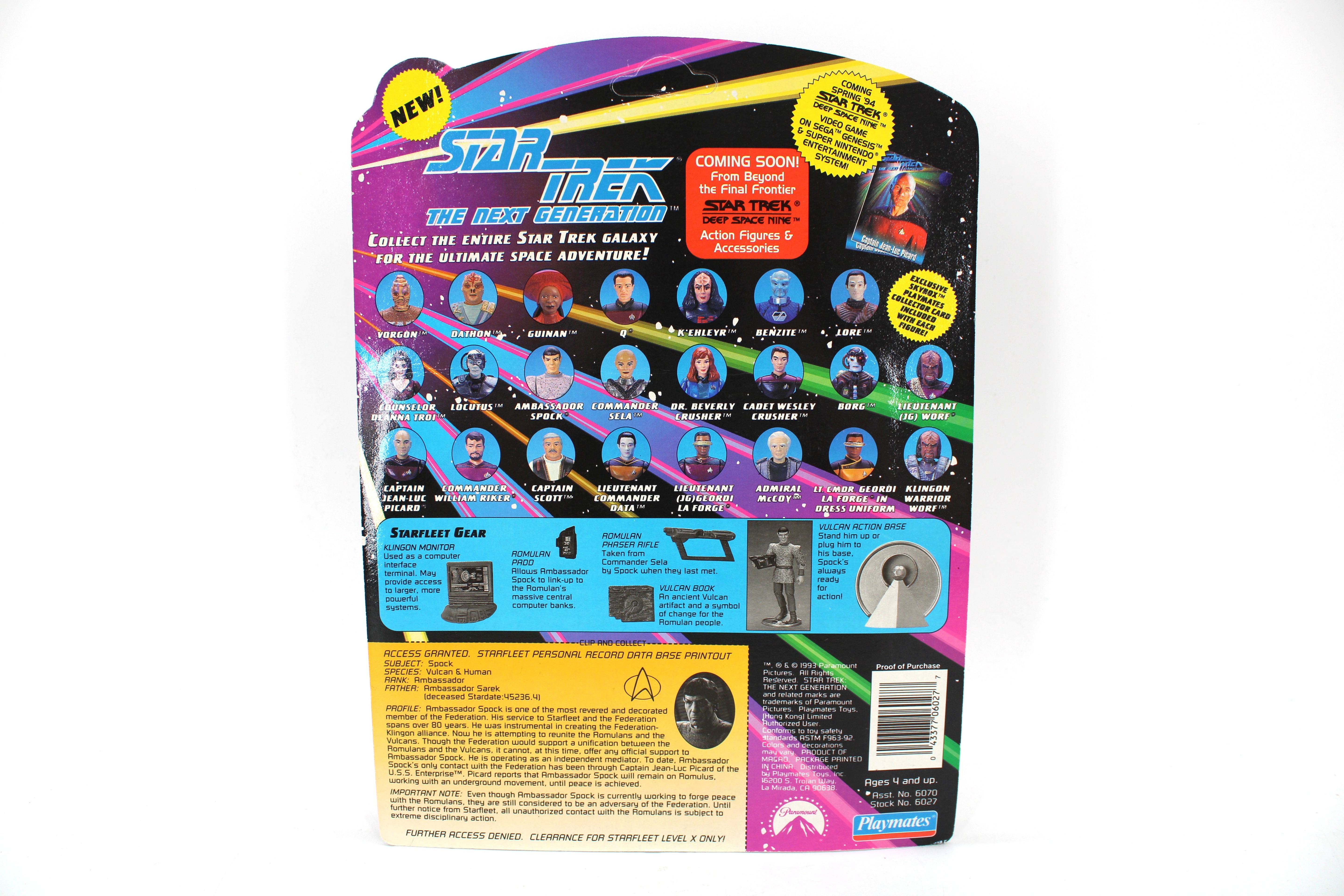Playmates Star Trek The Next Generation Ambassador Spock Action Figure (1993) - view 2