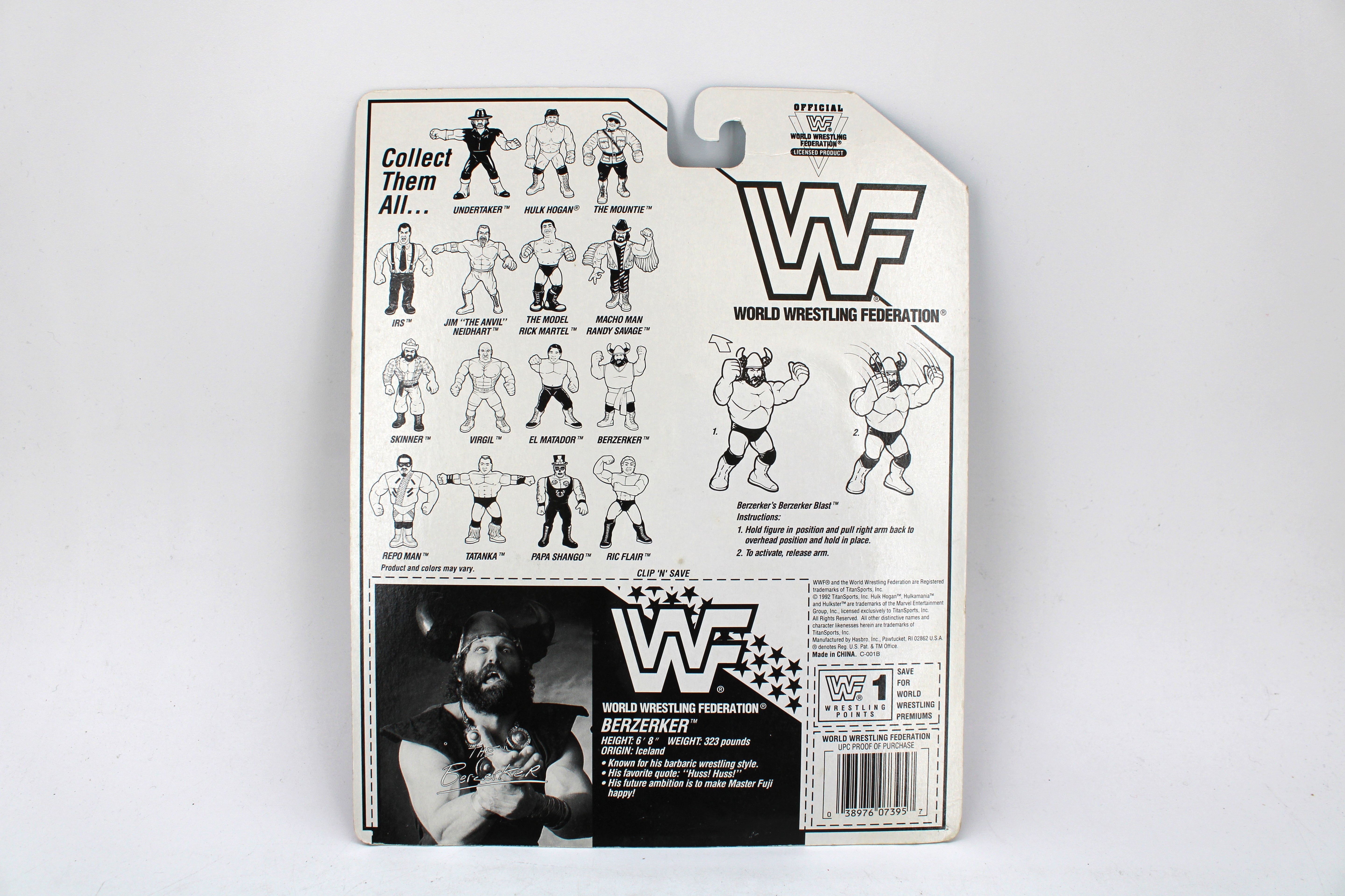 WWF Berzerker Autographed Action Figure (1992) - view 2