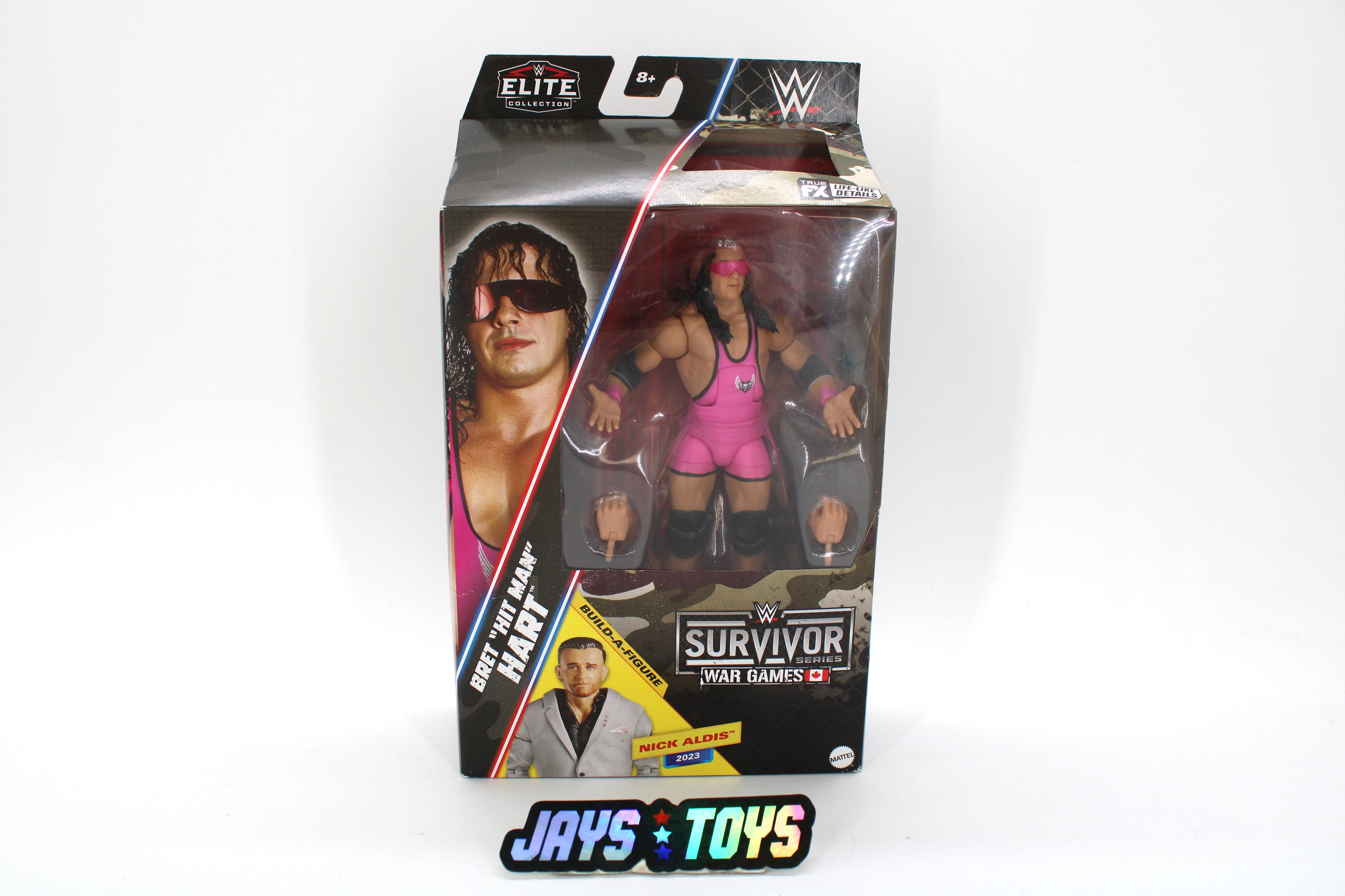 WWE Survivor Series Bret "Hit Man" Hart Action Figure (Nick Aldis BAF) (2025 Mattel) product image