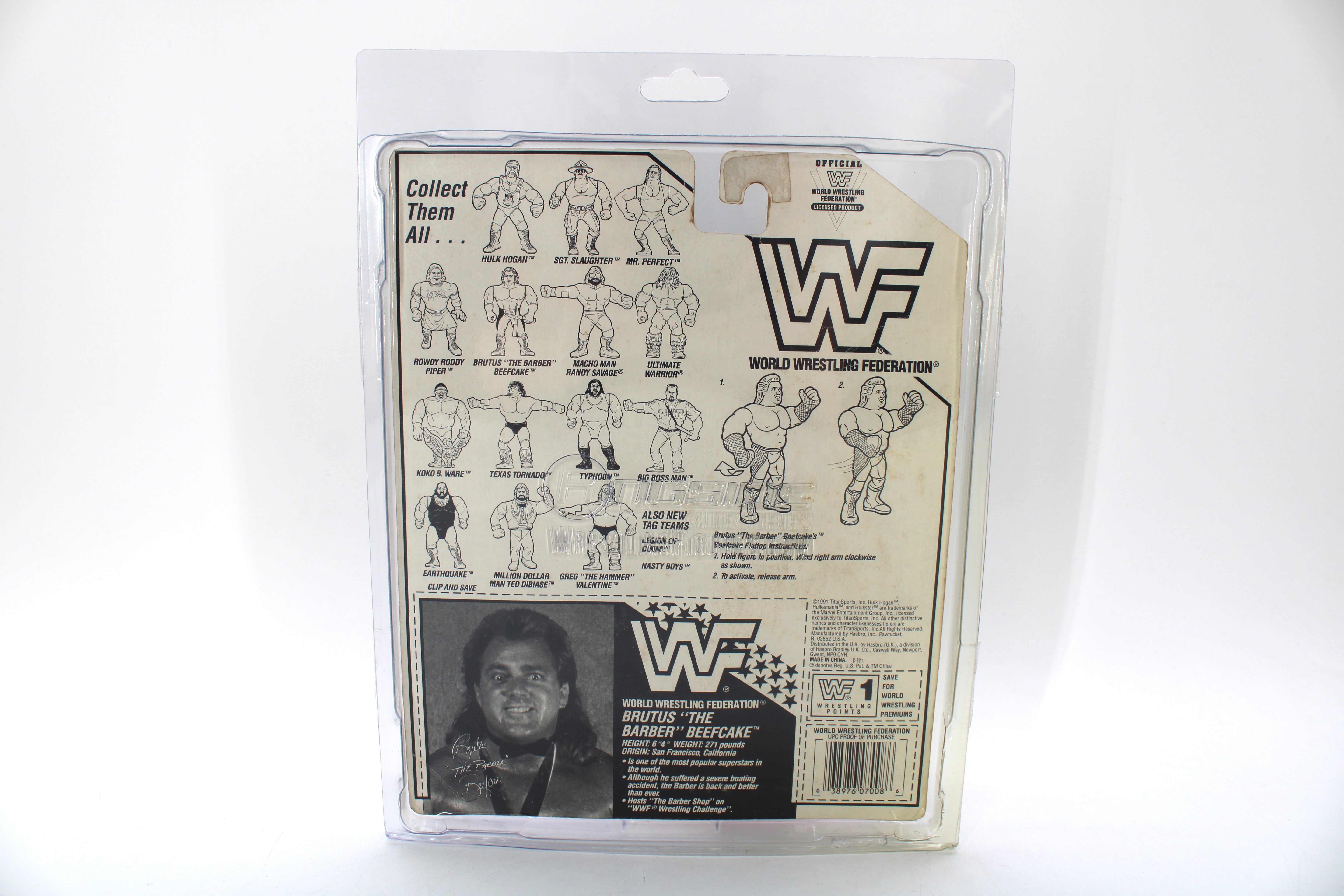 WWF Brutus 'The Barber' Beefcake Action Figure (1991) - view 7