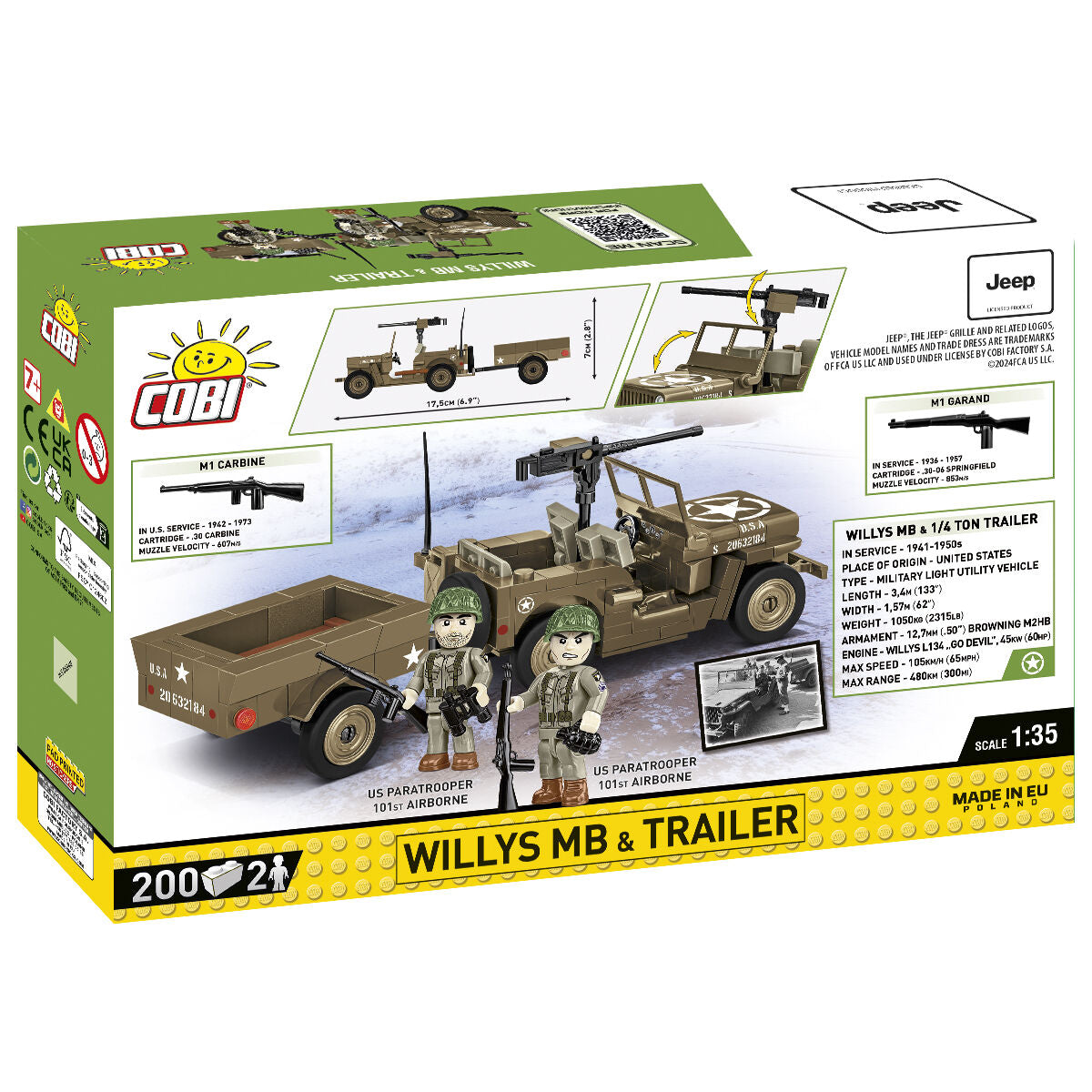 COBI JEEP Willys MB Vehicle and Trailer : Set #3132 - view 2
