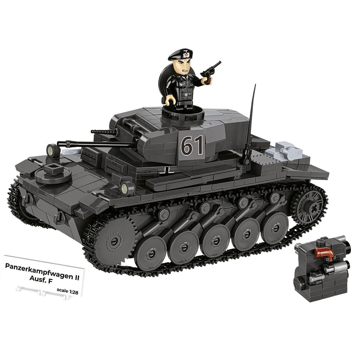 COBI PanzerKampWagen II Ausf. F Tank : Set #2597 - view 5