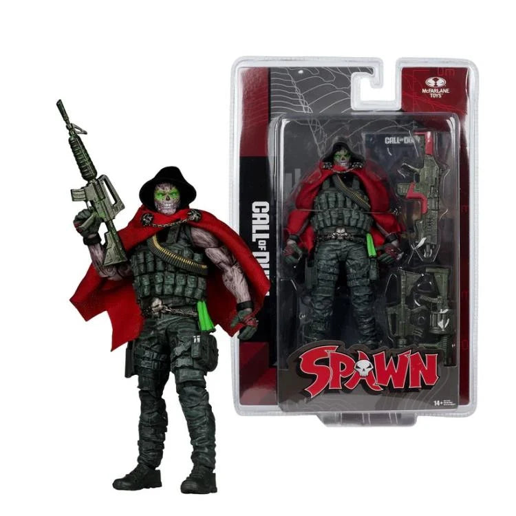 Call of Duty Burned Spawn 7-inch McFarlane Toys action figure detail view showing battle damage