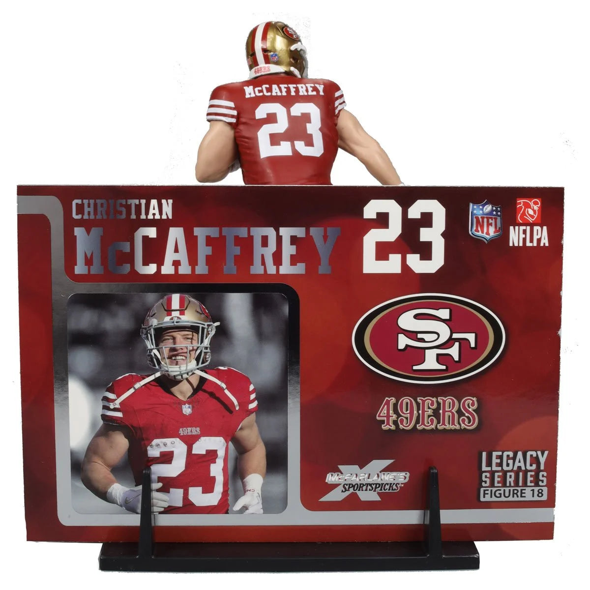 Christian McCaffrey (Red Jersey) - San Francisco 49ers NFL SportsPicks 2024 Posed Figure