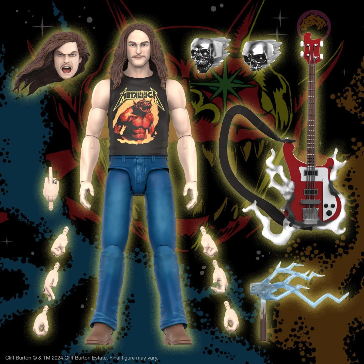 Cliff Burton (Superhero Poster) Ultimates 7-Inch Action Figure