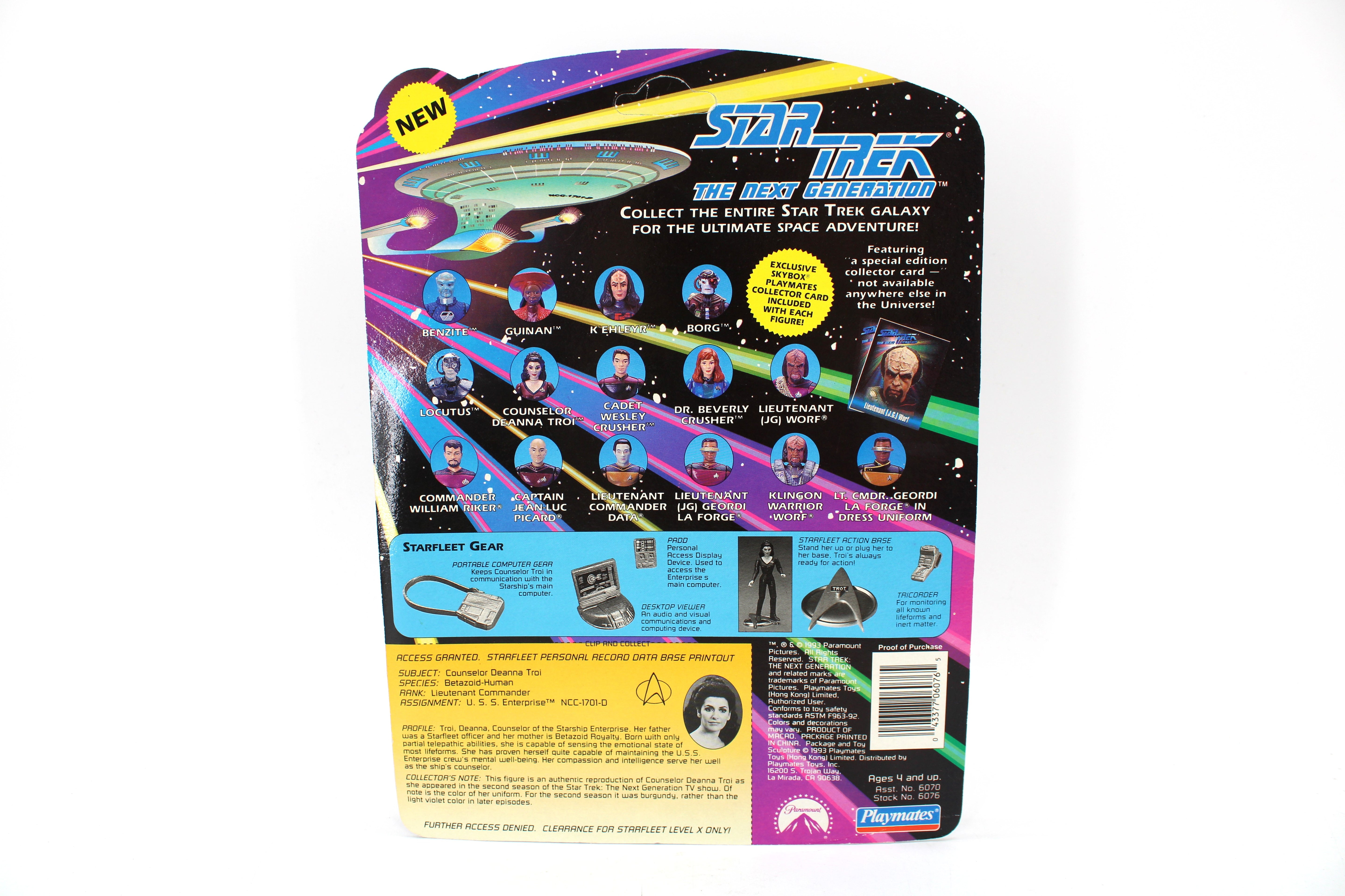 Playmates Toys Star Trek The Next Generation Counselor Deanna Troi Action Figure (1993) - view 2