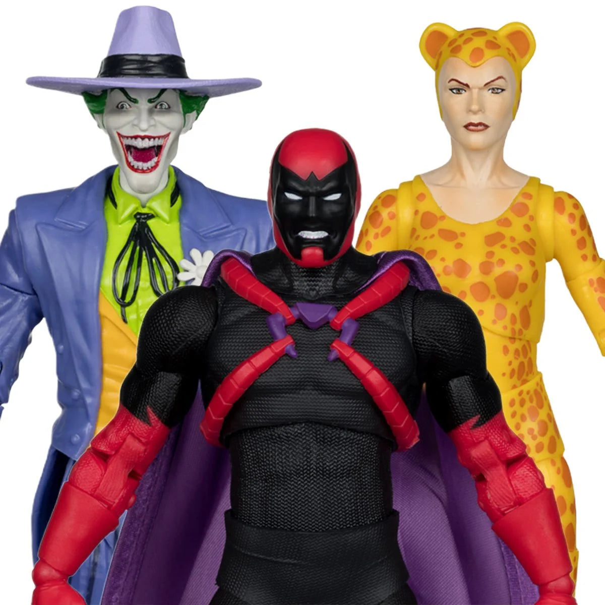 DC Direct Page Punchers Cheetah 7-inch action figure case with 3 figures and comic books