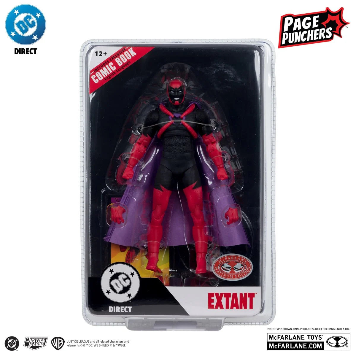 DC Direct Page Punchers Cheetah 7-inch action figure case detail view showing comic book inclusion