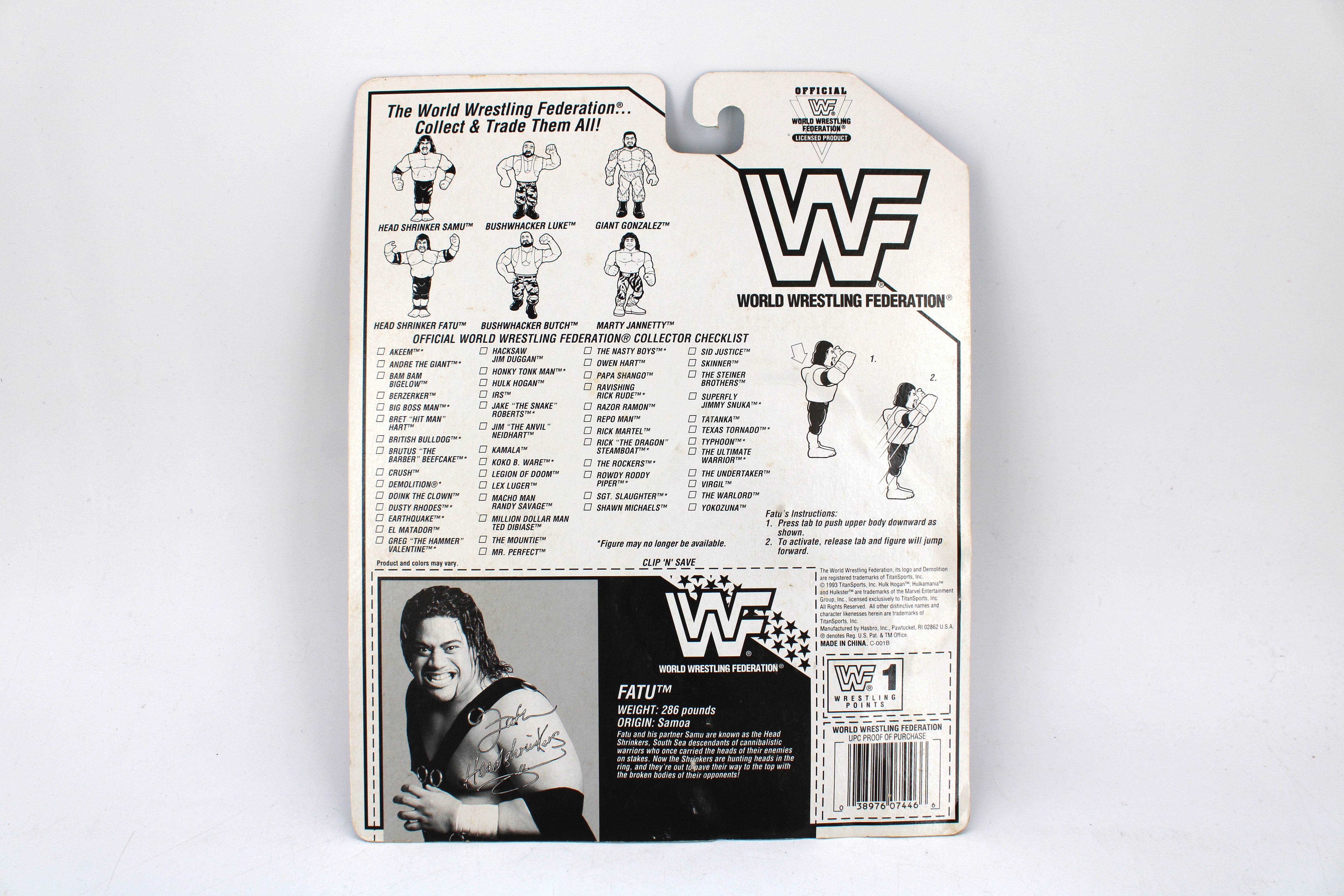 WWF Fatu Action Figure (1993) – Autographed - view 2