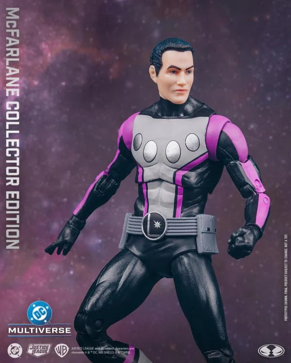 McFarlane DC Multiverse Cosmic Boy 7-inch action figure front view in collector edition packaging