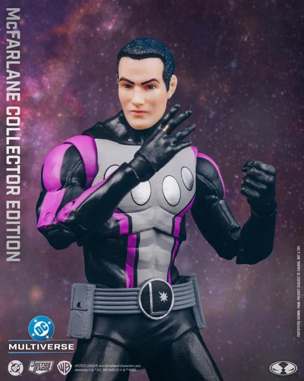 McFarlane DC Multiverse Cosmic Boy 7-inch figure detail view showing magnetic powers design