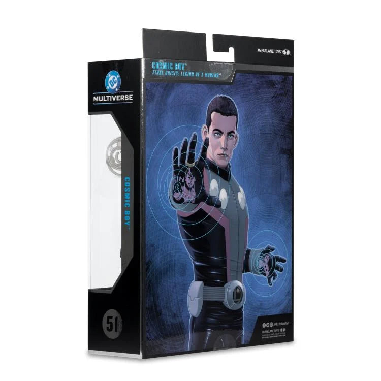 DC Multiverse Cosmic Boy 7-inch action figure final product view in Collector Edition packaging