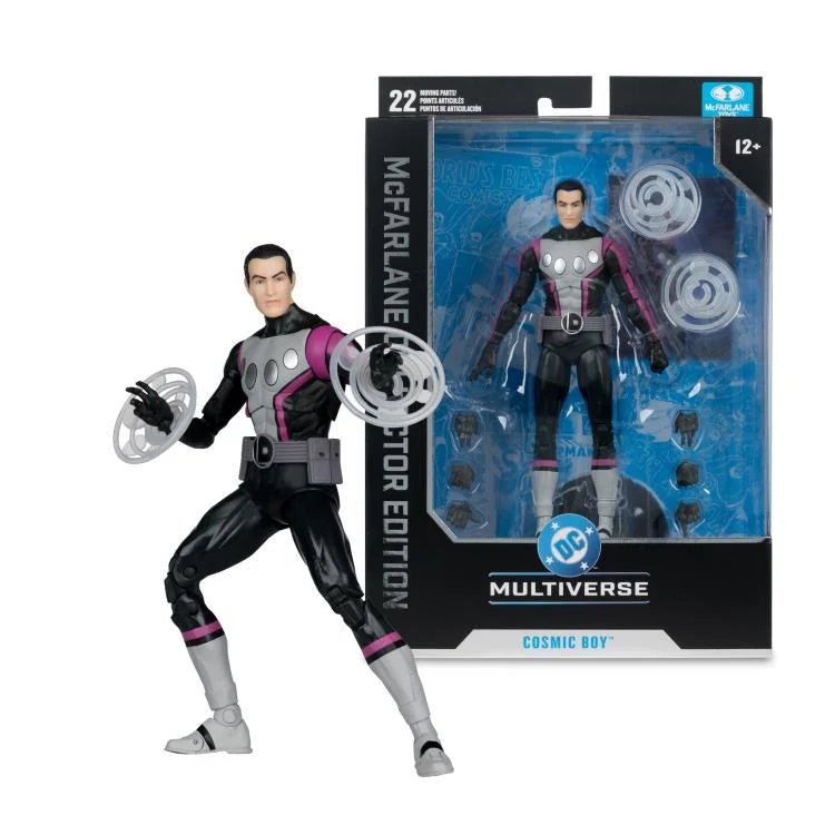 DC Multiverse Cosmic Boy 7-inch figure detailed articulation and costume view