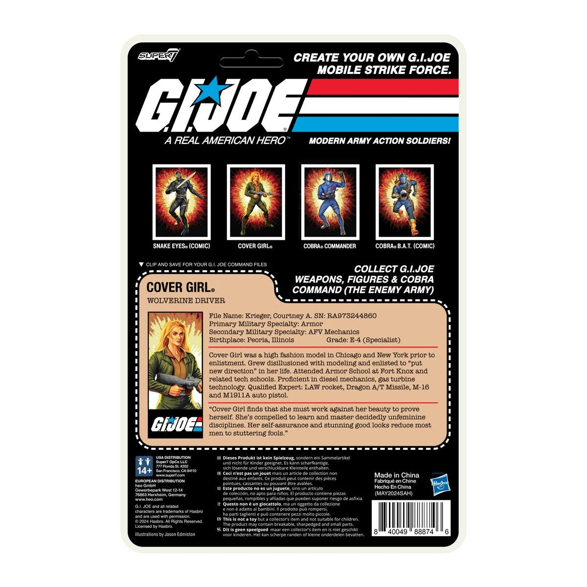 G.I. Joe Cover Girl (Blonde) 3 3/4-Inch ReAction+ Figure