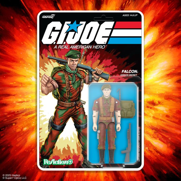 G.I. Joe: The Movie ReAction+ Lt. Falcon (Green Beret) Action Figure