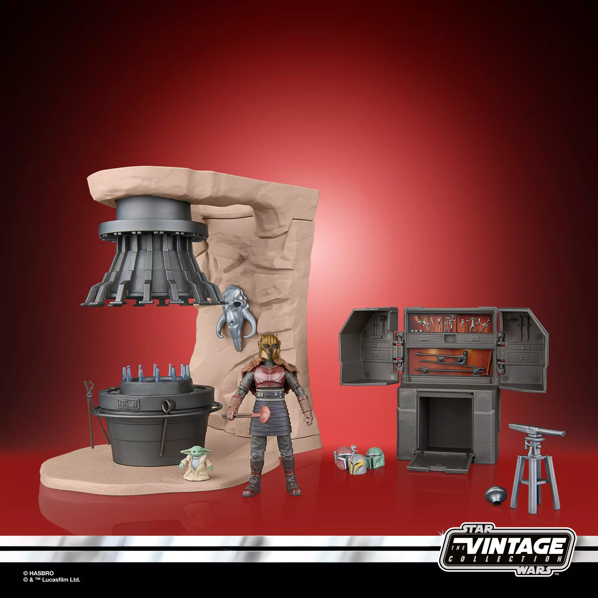 The Armorer's Forge Playset with Action Figures (The Mandalorian) - Star Wars The Vintage Collection