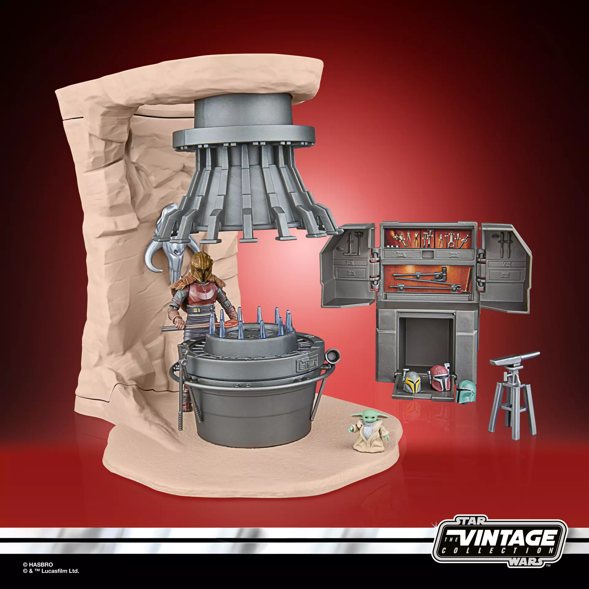 The Armorer's Forge Playset with Action Figures (The Mandalorian) - Star Wars The Vintage Collection