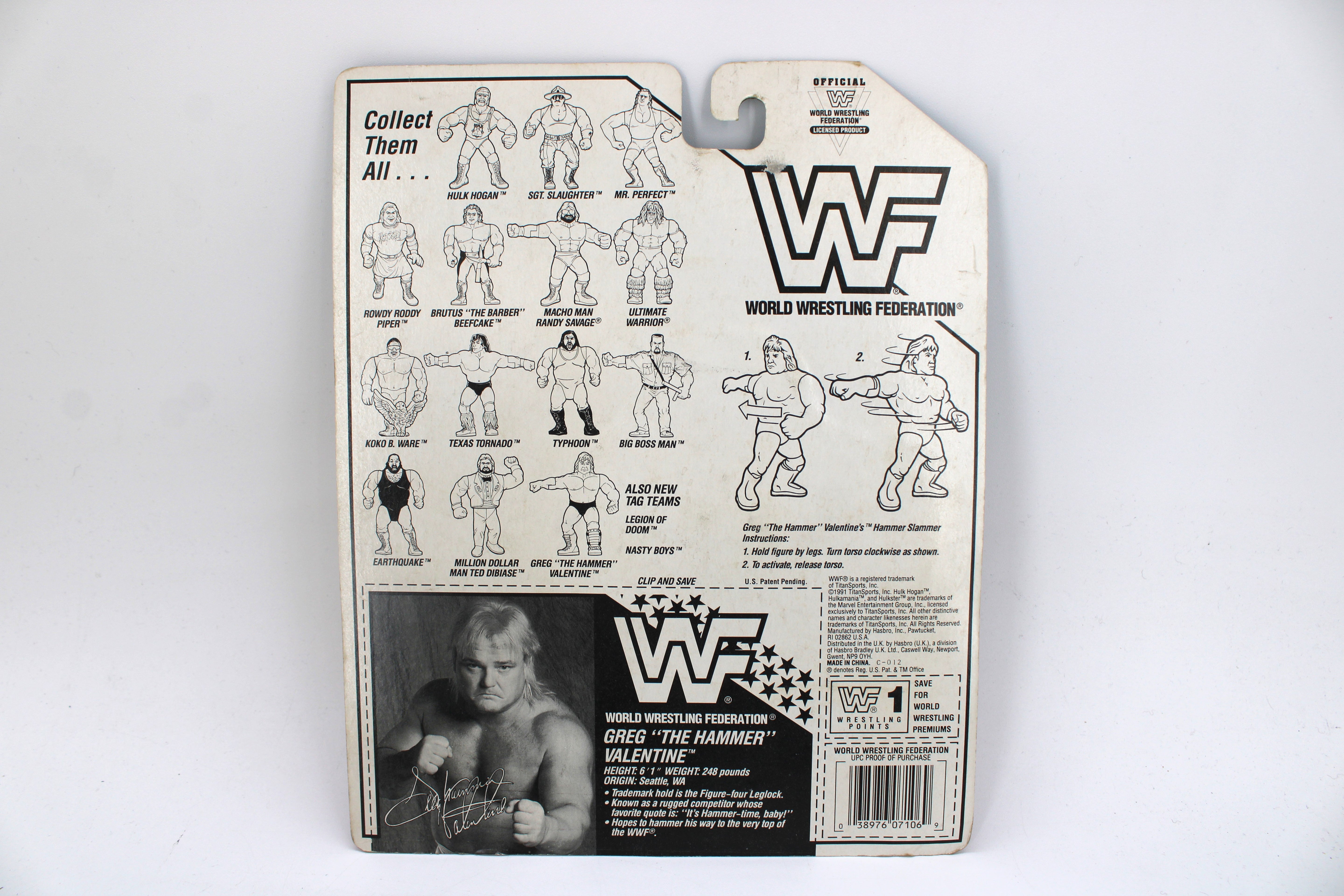 WWF Greg "The Hammer" Valentine Action Figure (1991) - view 2