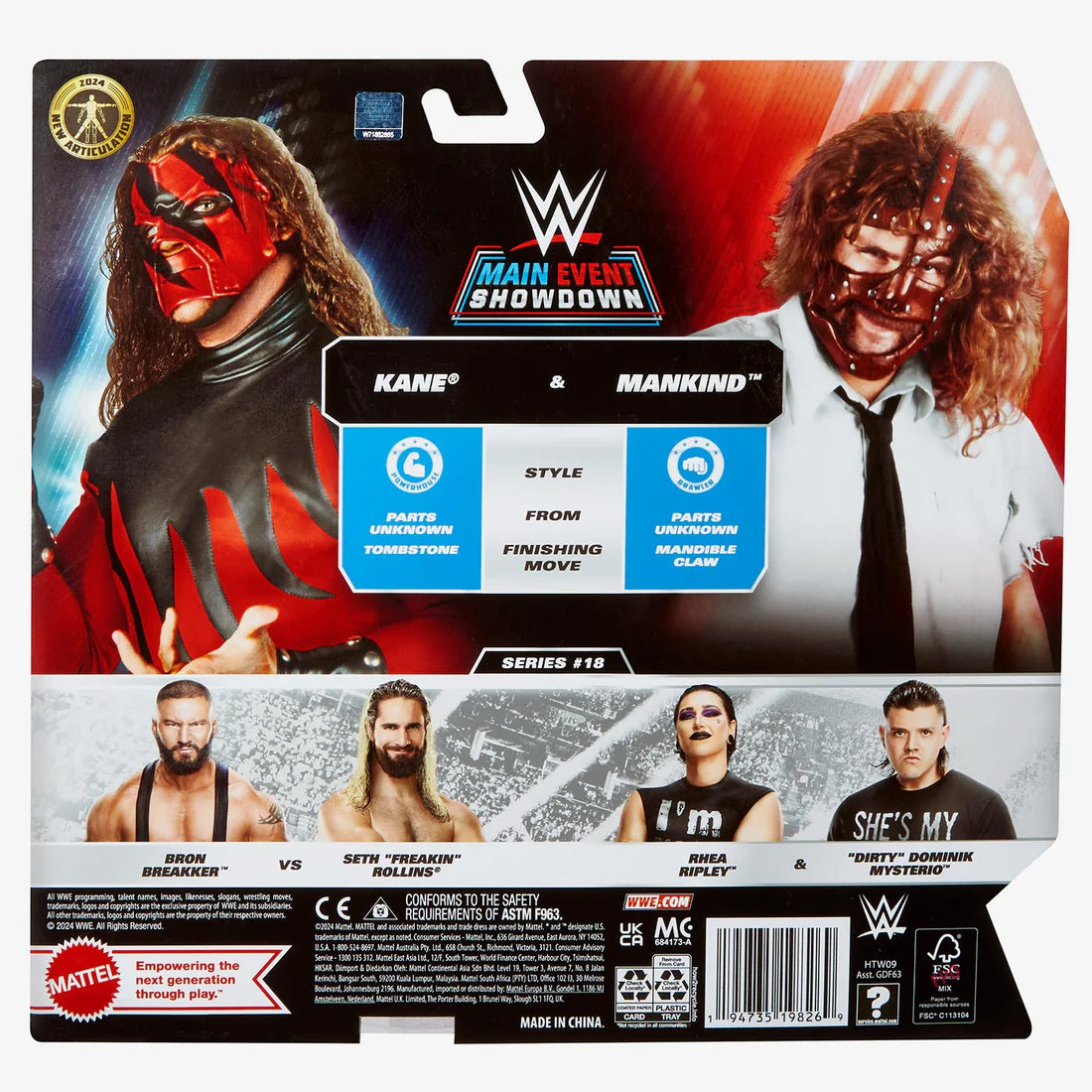 WWE Main Event Series - Kane and Mankind 2 Pack