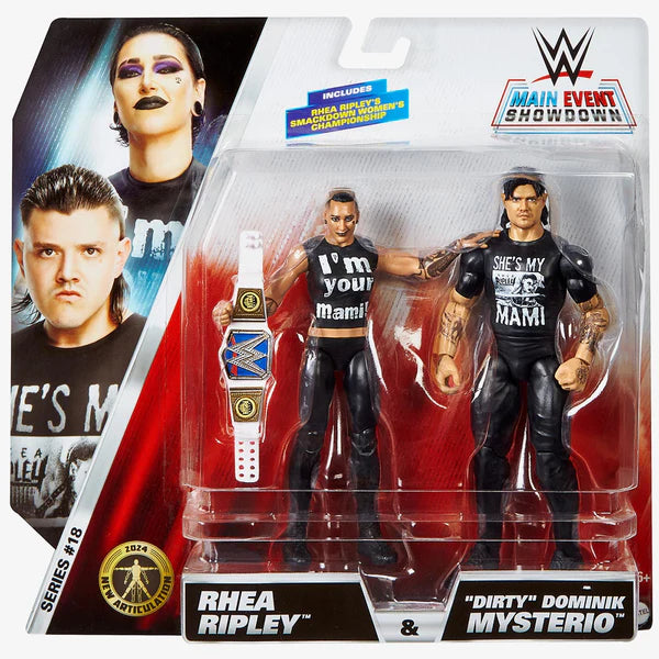 WWE Main Event Series - Rhea Ripley and "Dirty" Dominik Mysterio 2 Pack