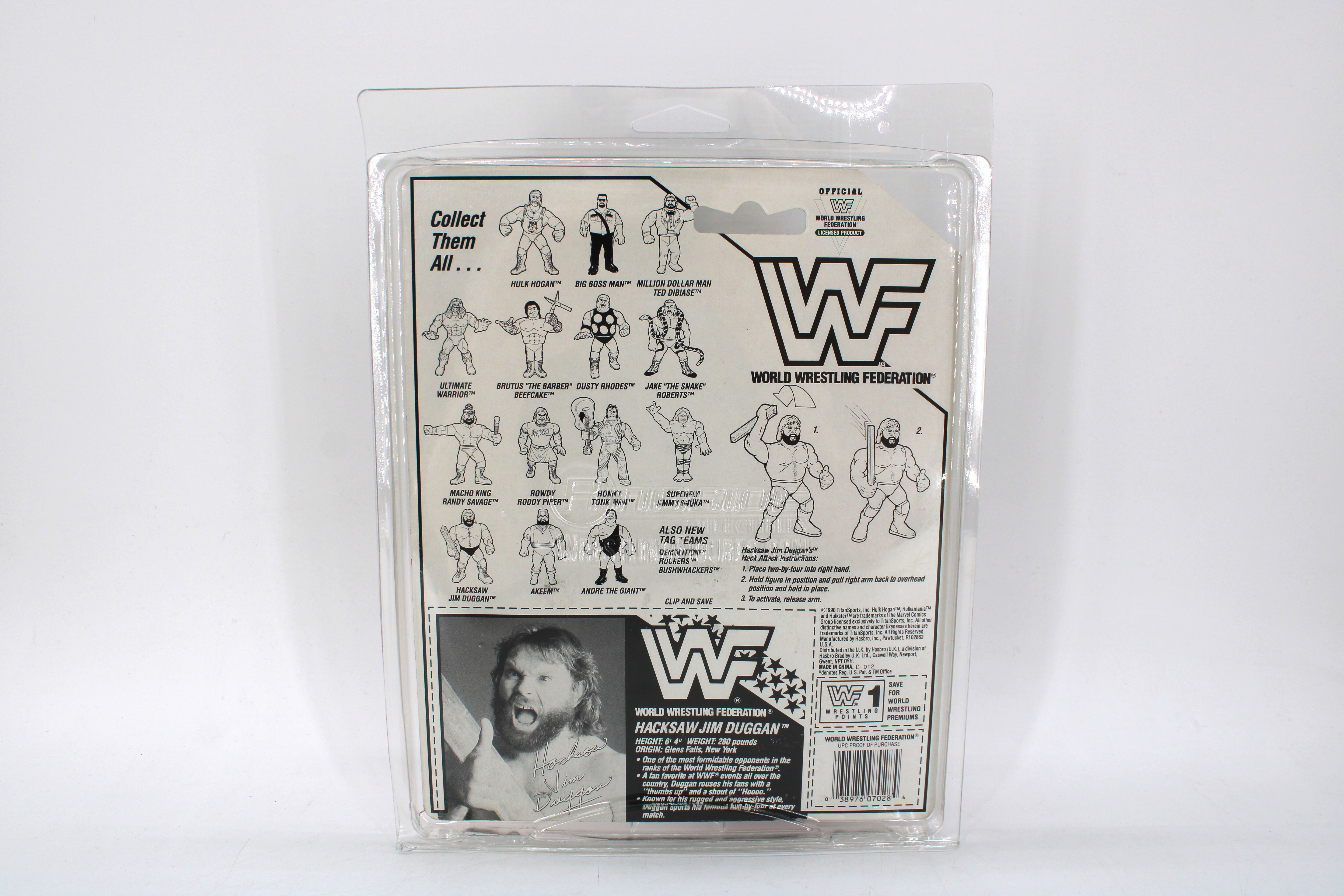 WWF Hacksaw Jim Duggan Action Figure (1990) - view 7