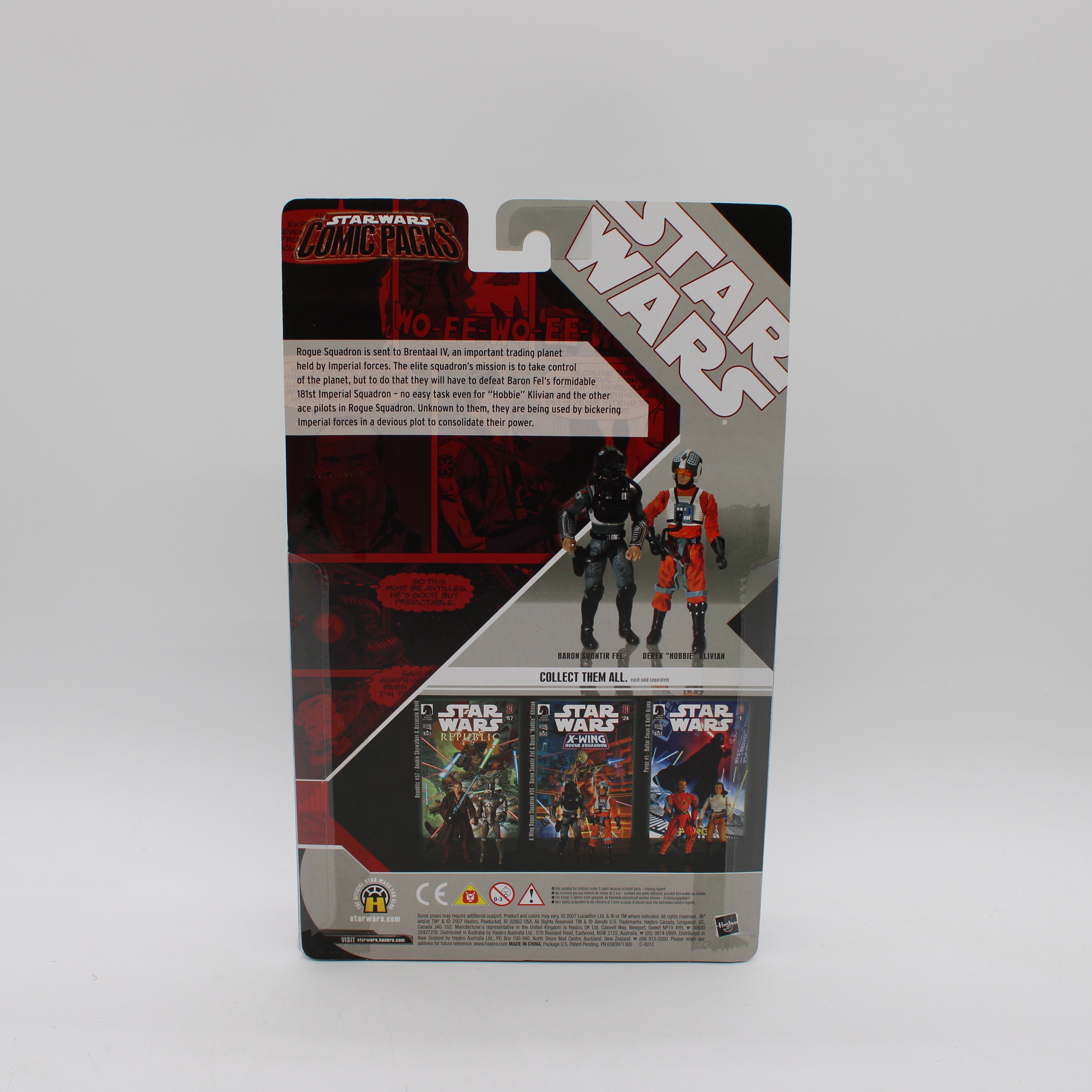 Baron Soontir Fel & Hobbie Klivian Star Wars Comic Packs X-Wing Rogue Squadron #24 Action Figure Set