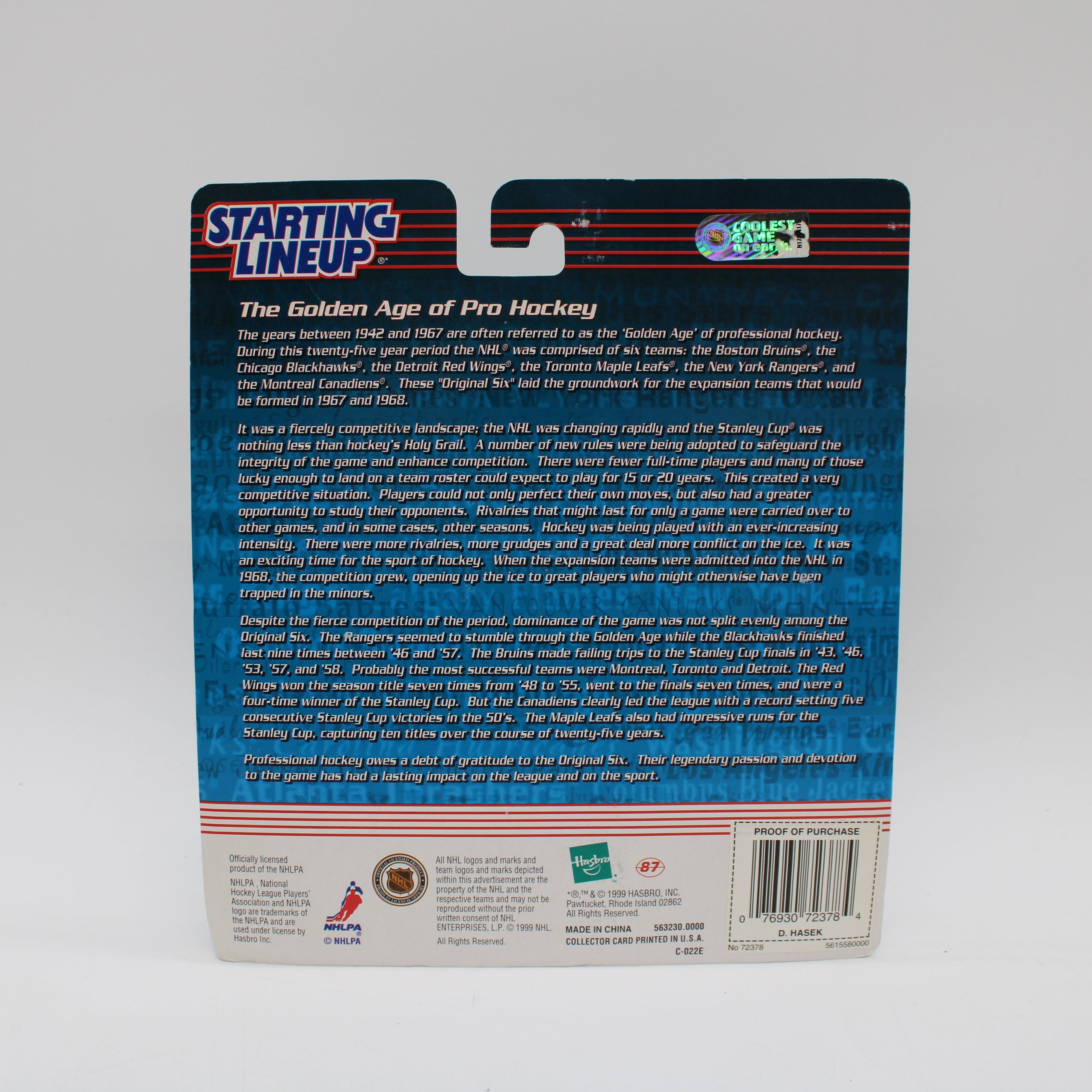 Dominik Hasek Starting Lineup Sports Superstar Collectibles NHLPA Action Figure