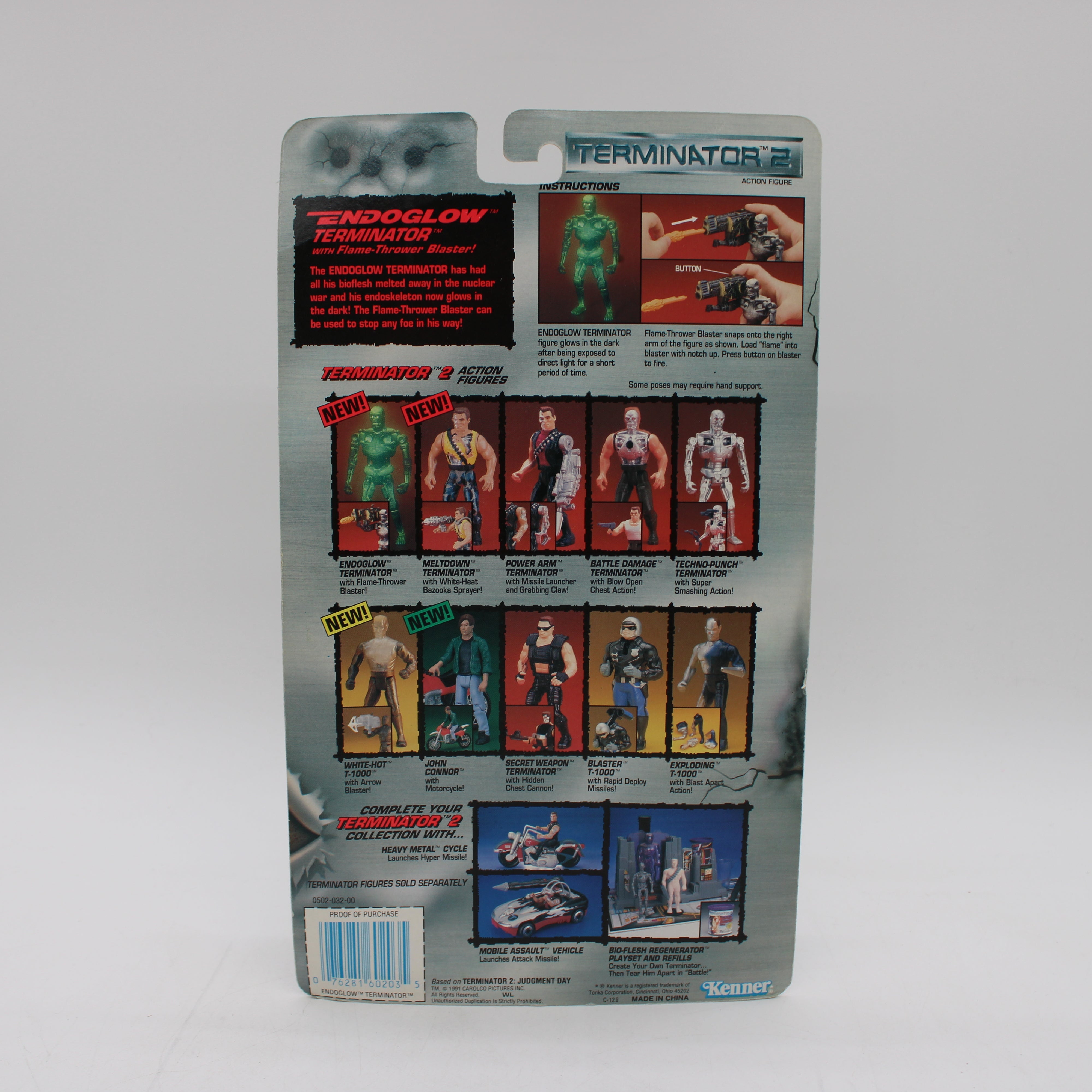 Endoglow Terminator with Flame-Thrower Blaster Terminator 2 Action Figure