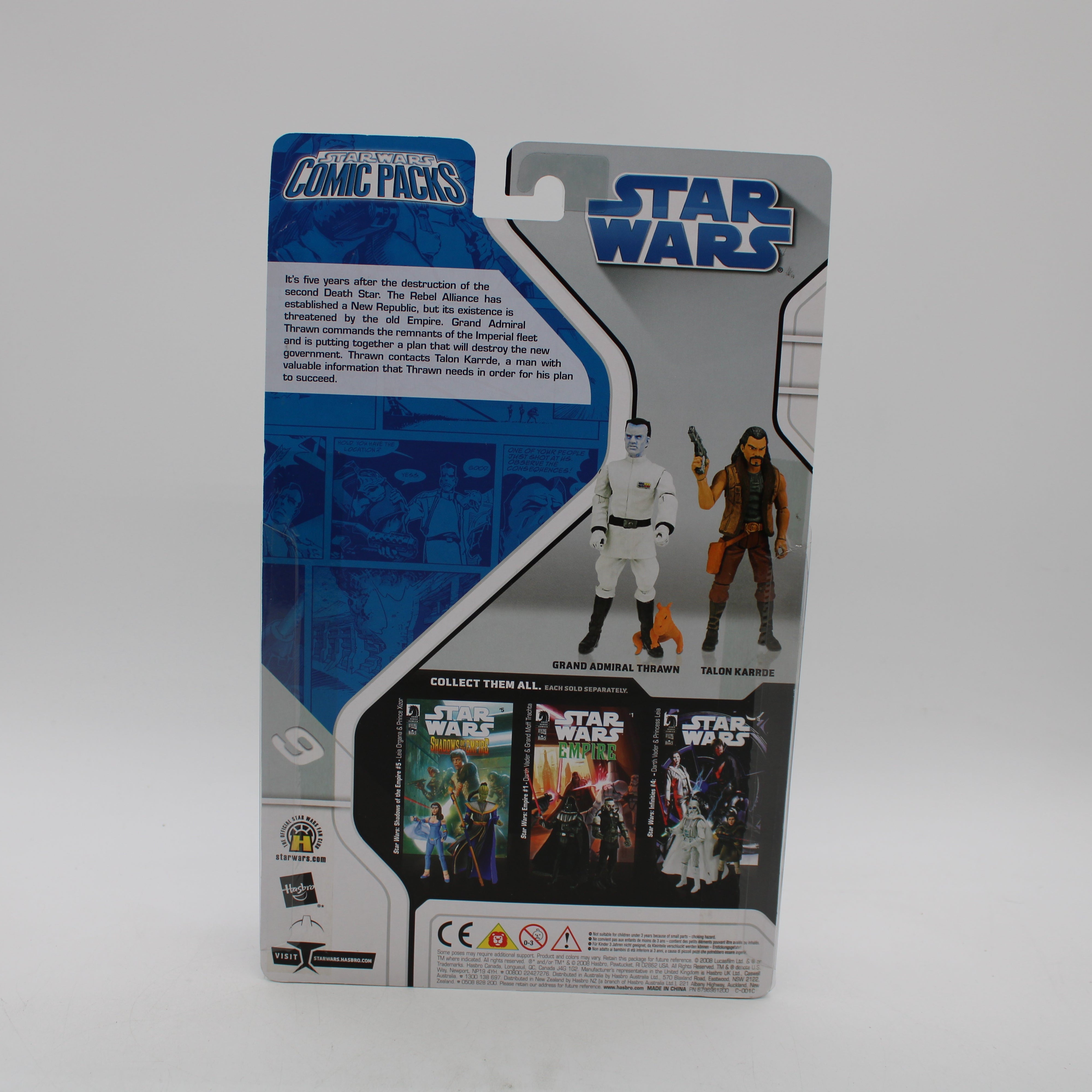 Grand Admiral Thrawn & Talon Karrde Star Wars Comic Packs Heir to the Empire #1 Action Figures