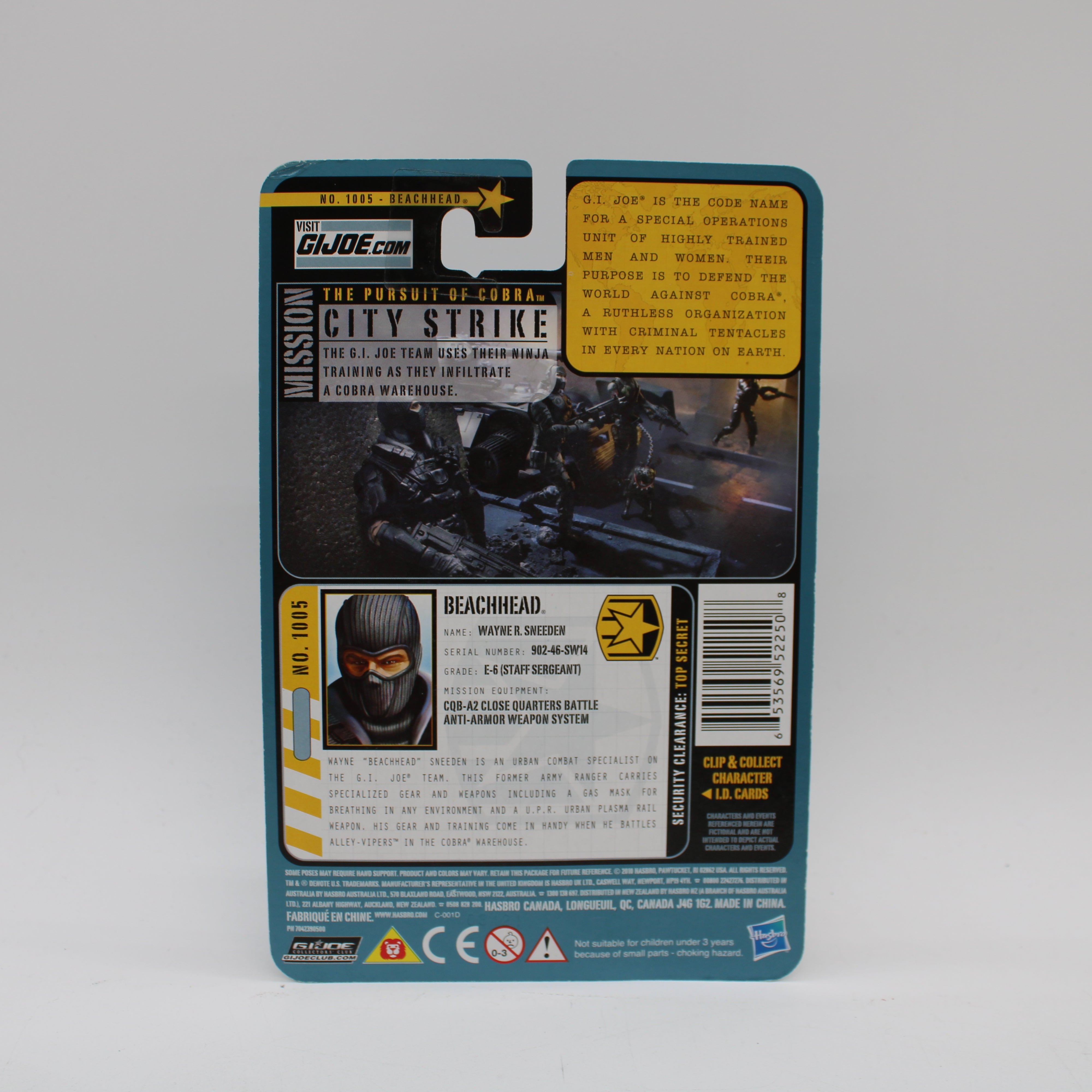 Beachhead Urban Combat Specialist G.I. Joe #1005 Action Figure