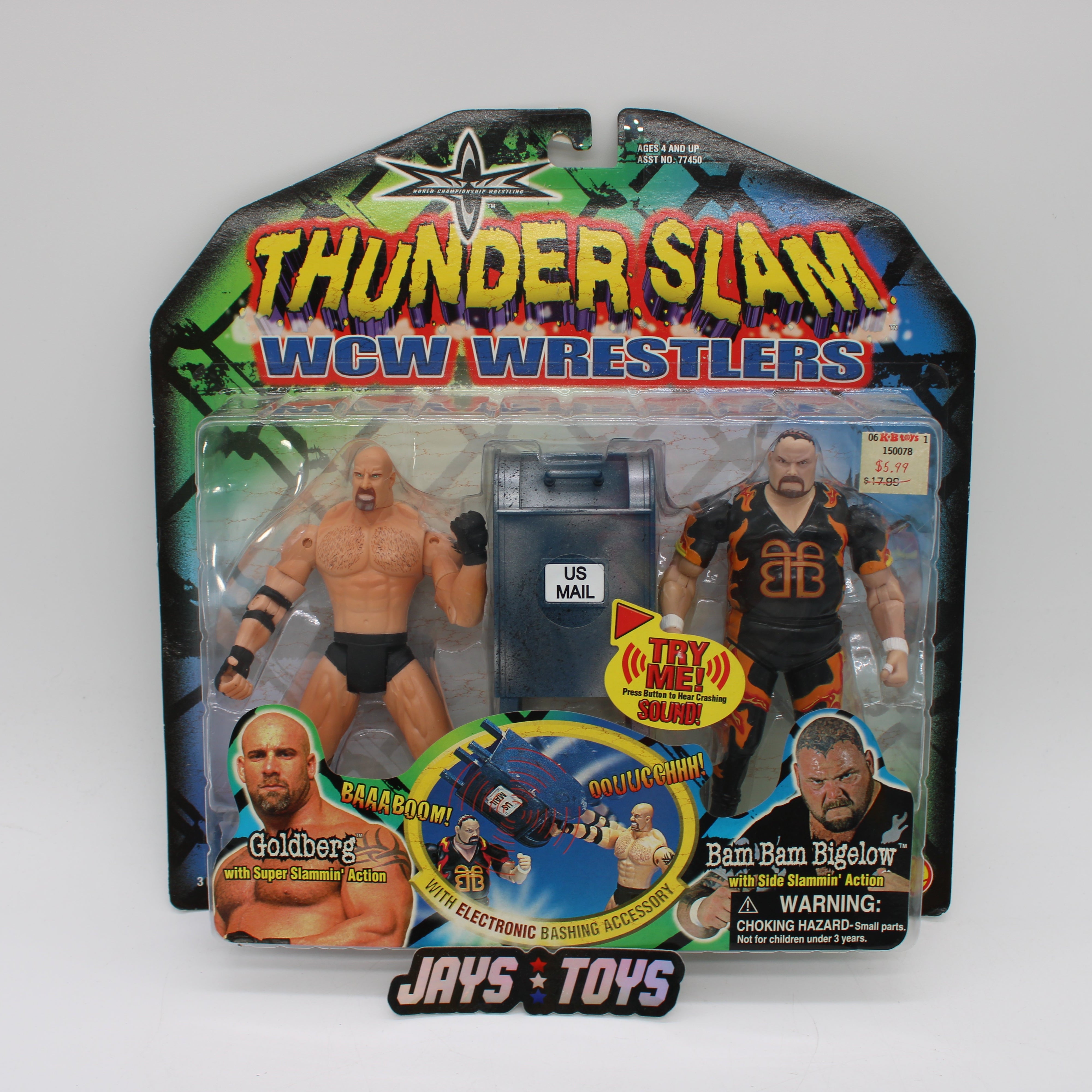 Goldberg & Bam Bam Bigelow WCW Wrestlers Thunder Slam Action Figure Set