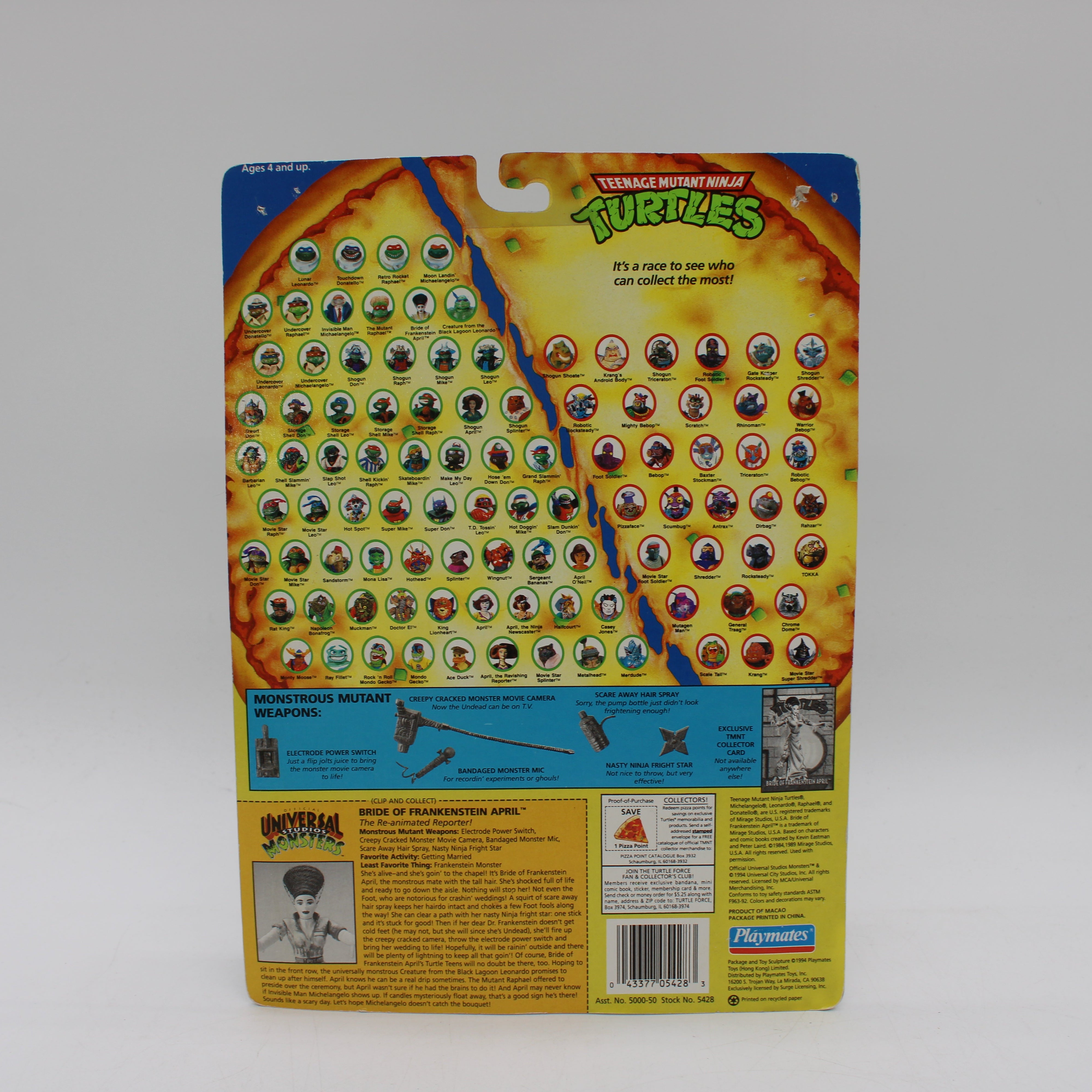 Bride of Frankenstein April Teenage Mutant Ninja Turtles Universal Studios Monsters Action Figure