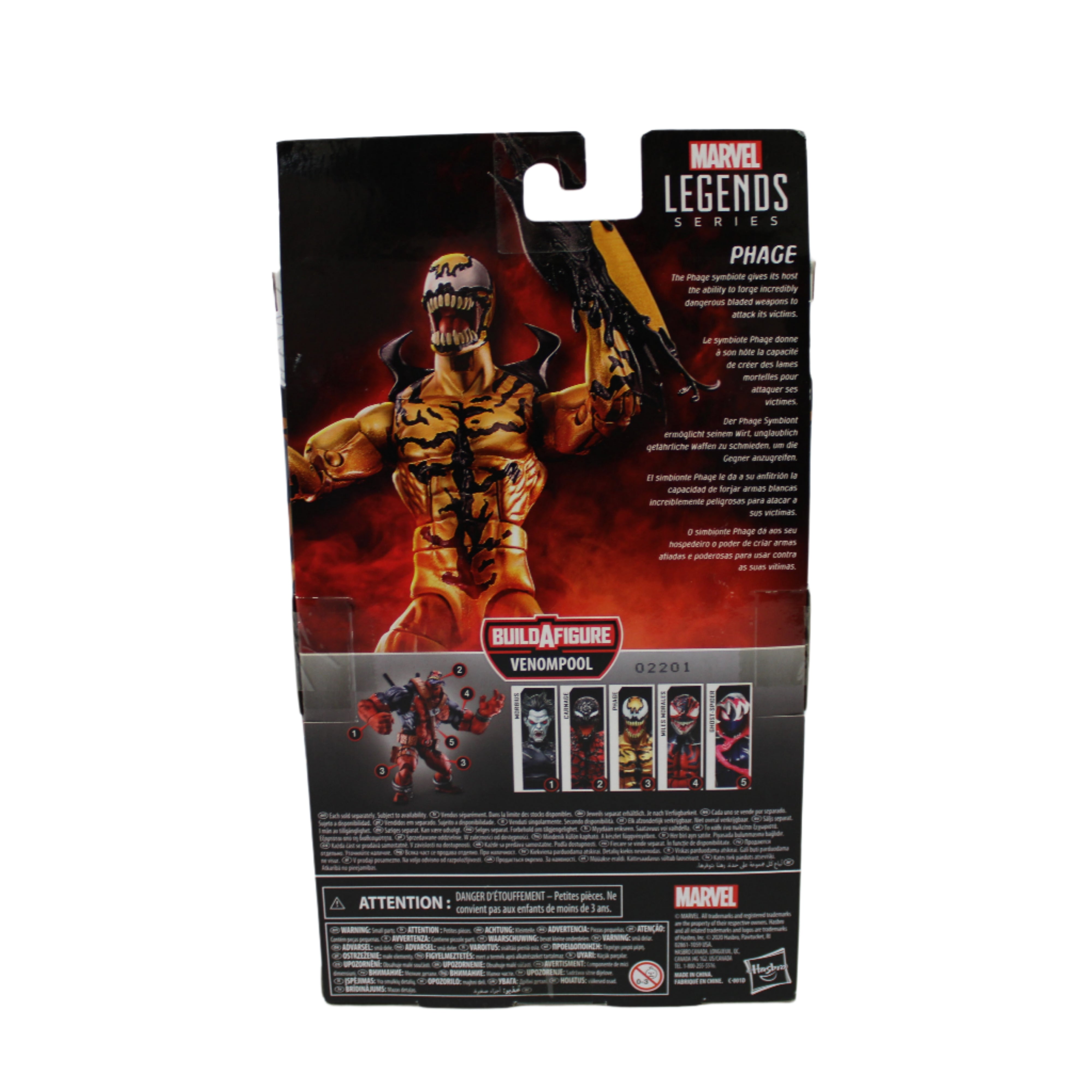 Marvel Legends figure packaging on a white background