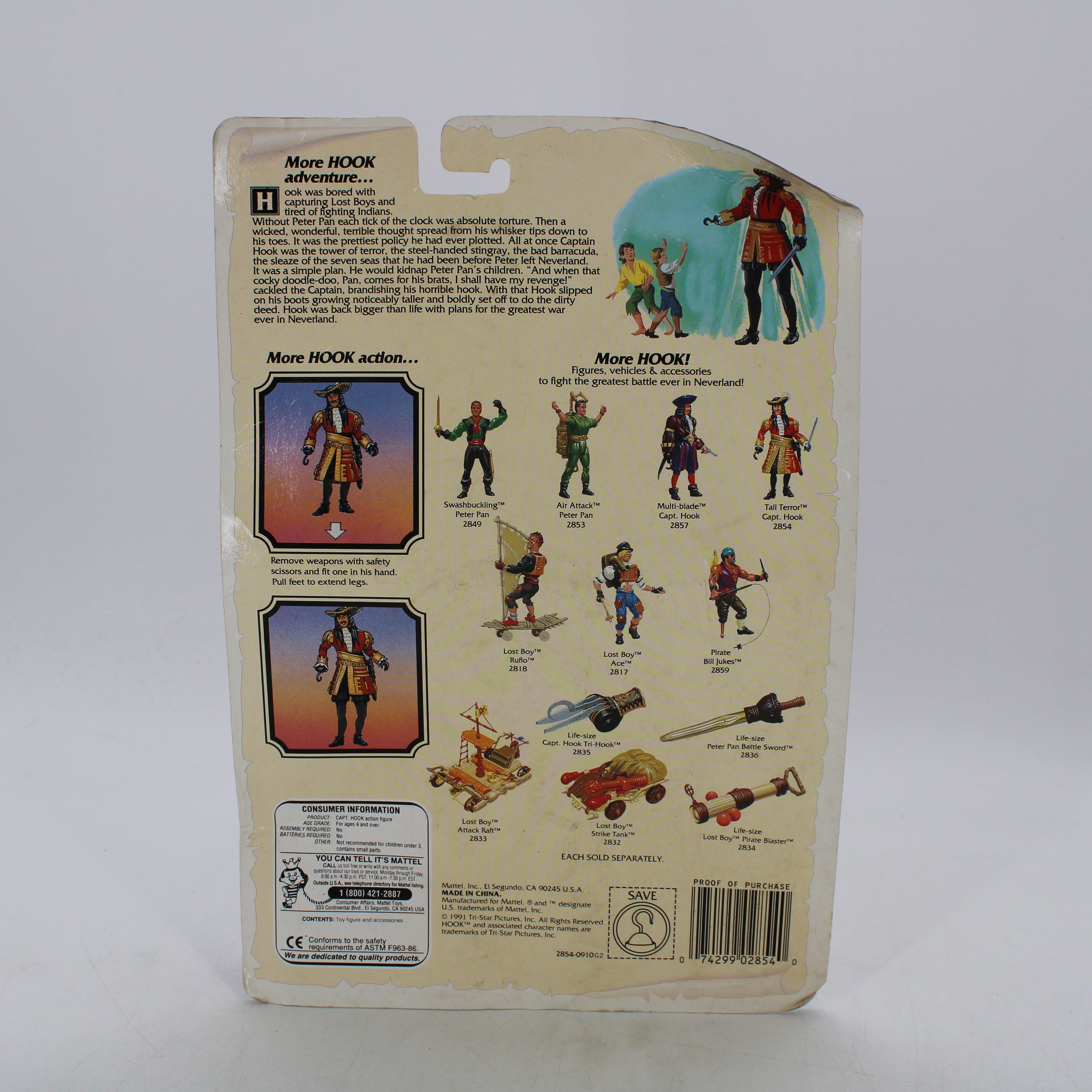 Hook Mattel Tall Terror Capt. Hook Action Figure