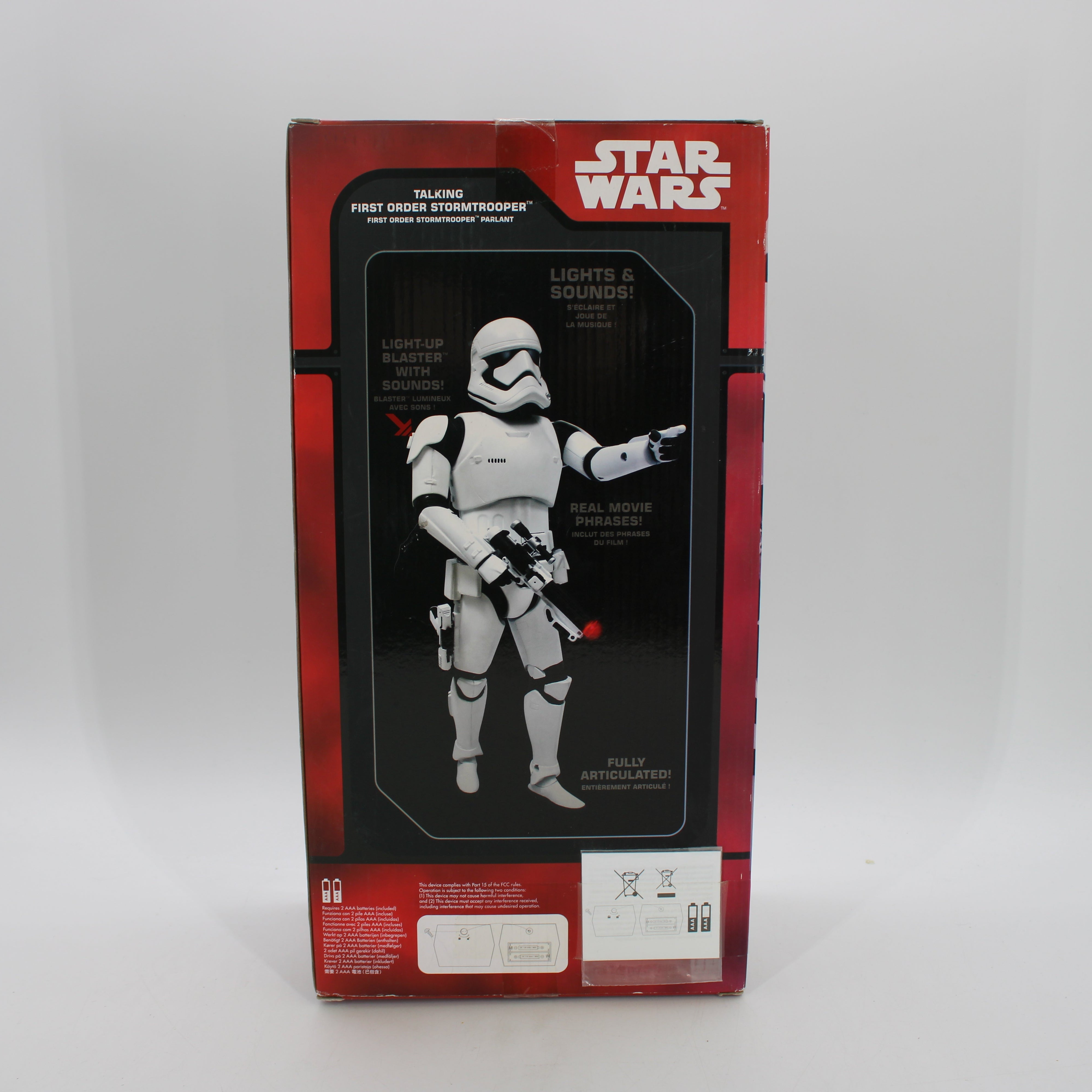 Talking First Order Stormtrooper Star Wars Disney Store Action Figure