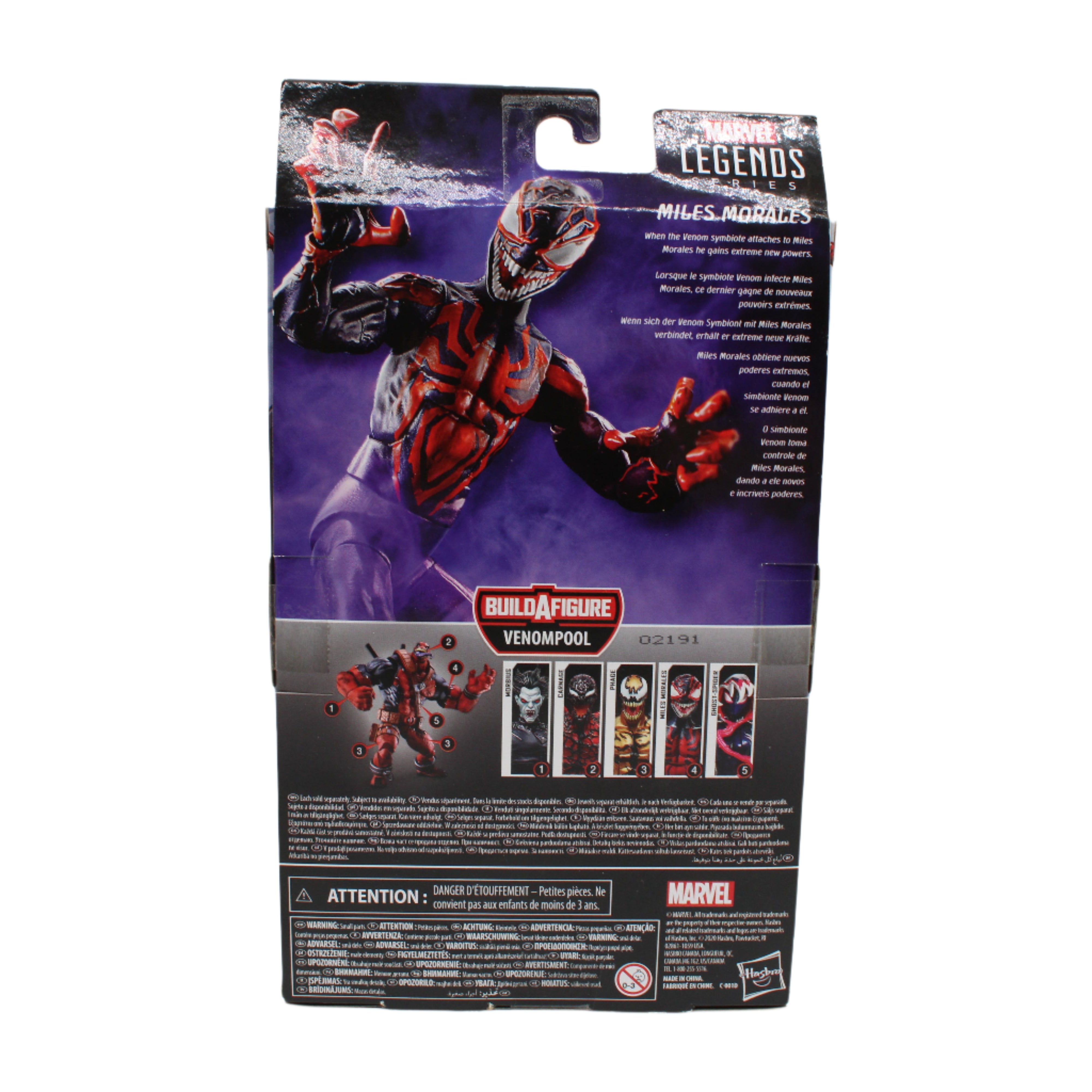 Miles Morales Marvel Legends Spider-Man Maximum Venom Action Figure (Venompool BAF)