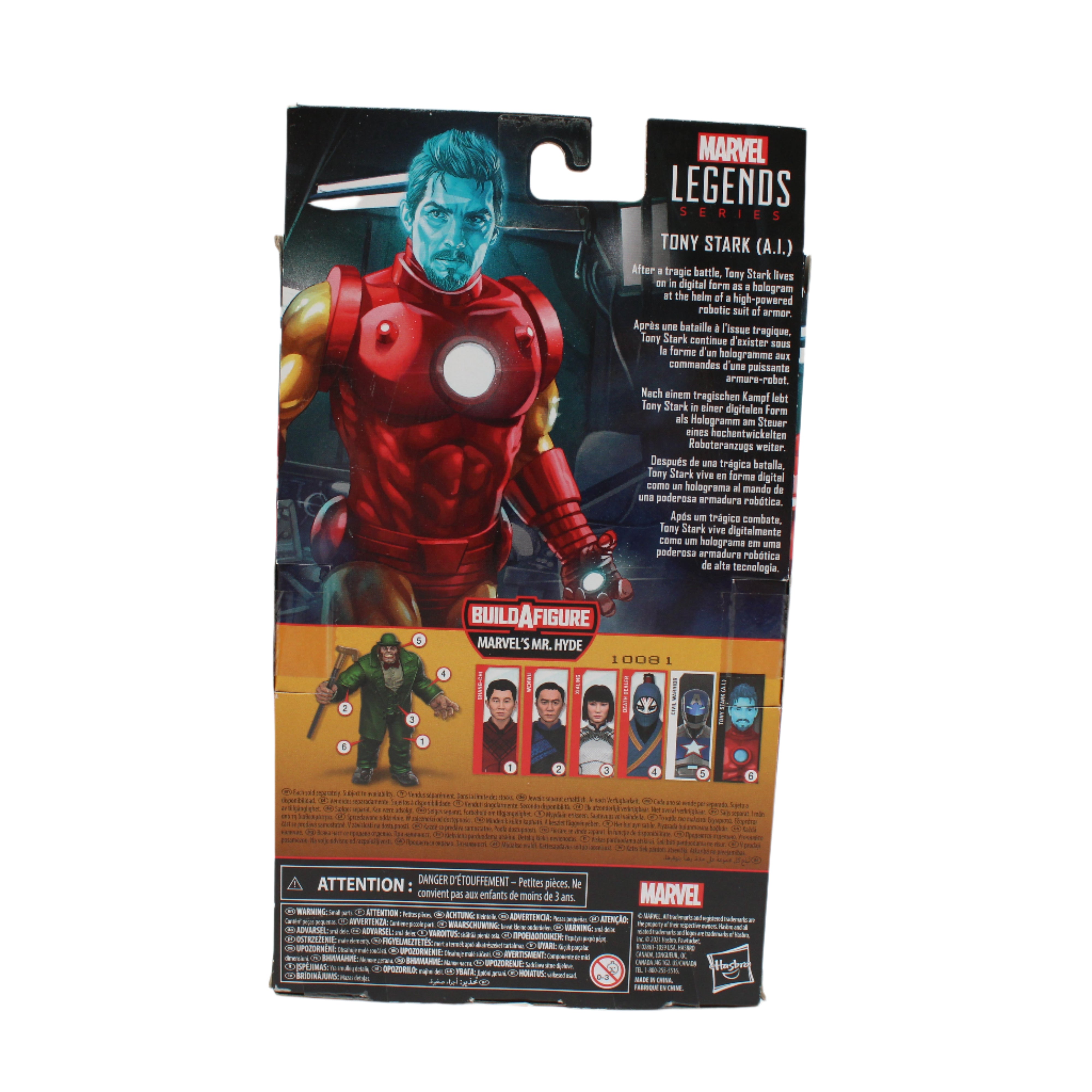 Tony Stark (A.I.) Marvel Legends Iron Man Action Figure (Mr. Hyde BAF)