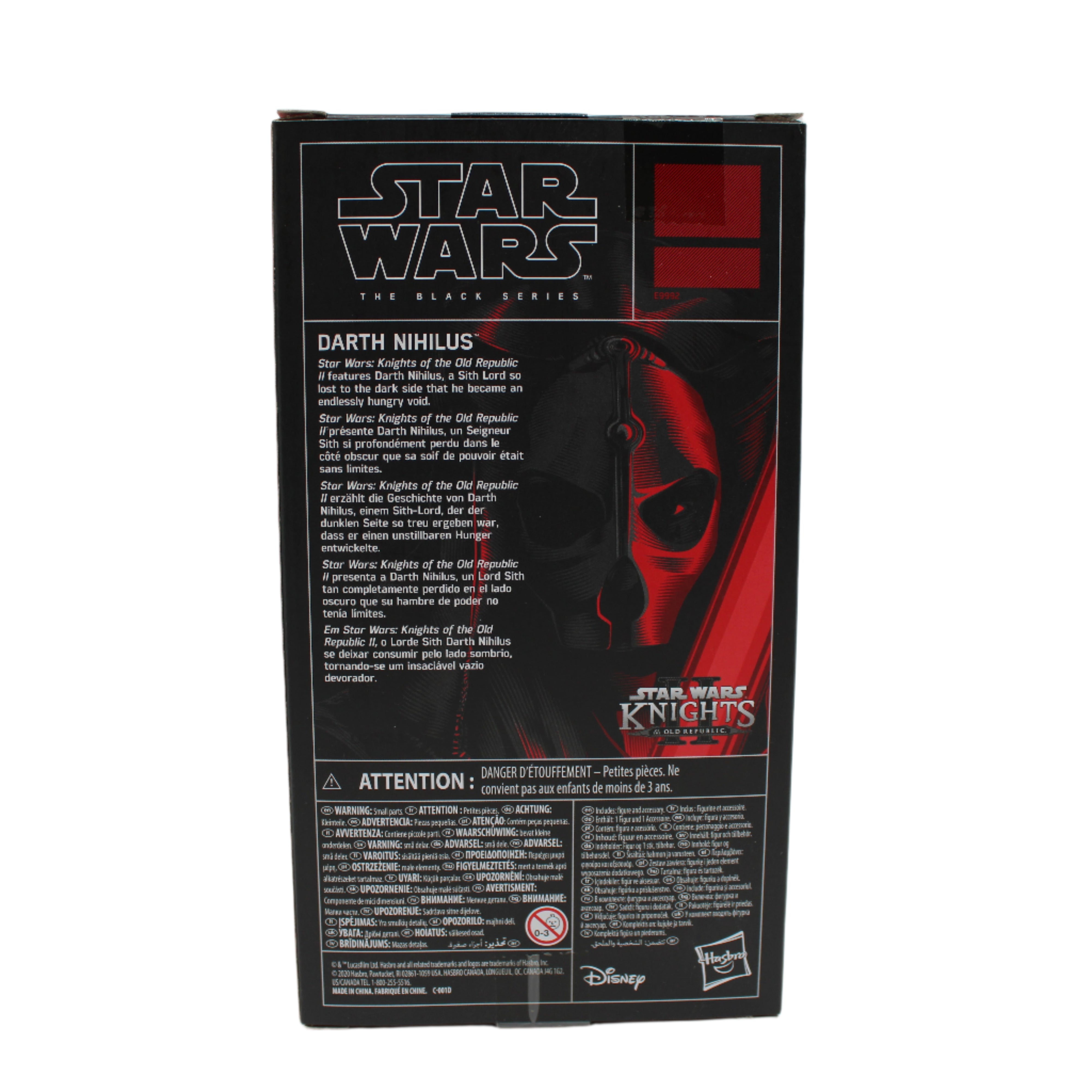 Darth Nihilus Star Wars Black Series Knights of the Old Republic II Action Figure